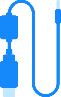 Immagine dell’icona di un cavo blu
